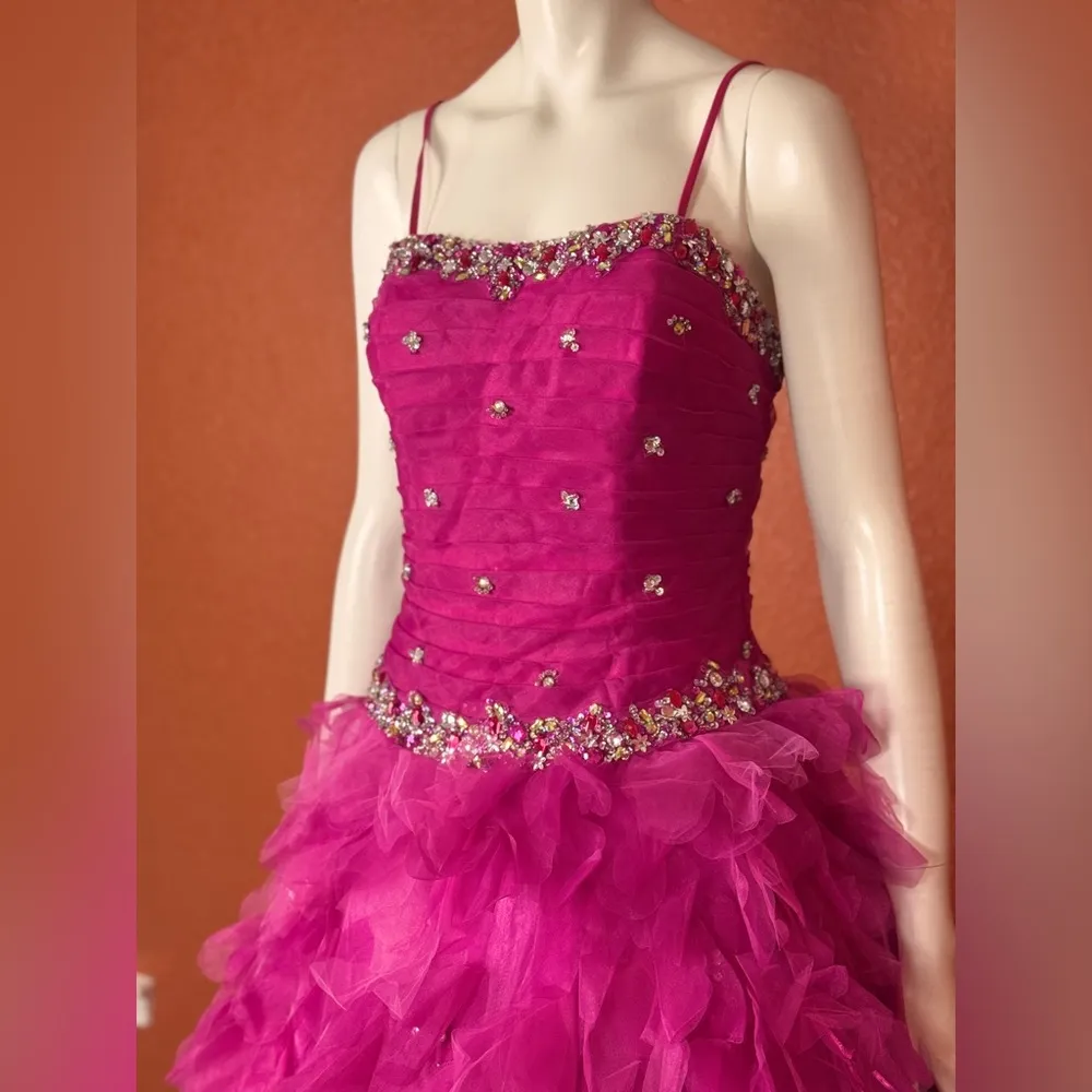 MoriLee Vibrant Pink Quinceañera Dress Size 12 - Image 11