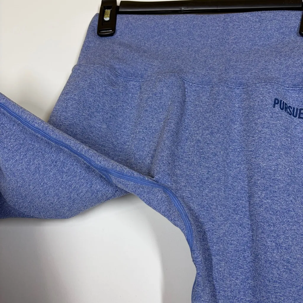 Pursue Fitness X Hope Scope Seamless Leggings Size Medium Blue - Image 12