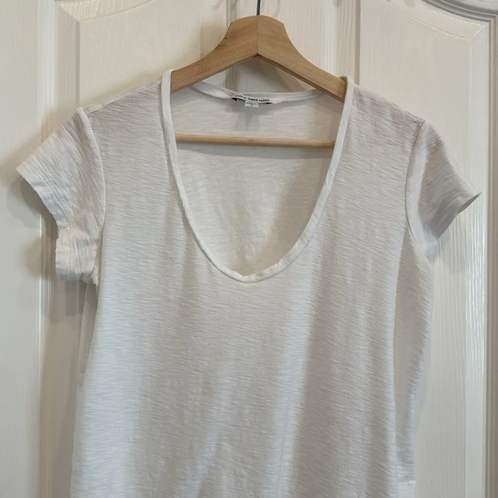Standard James Perse cotton and modal short sleeve scoop neck tee - Image 2