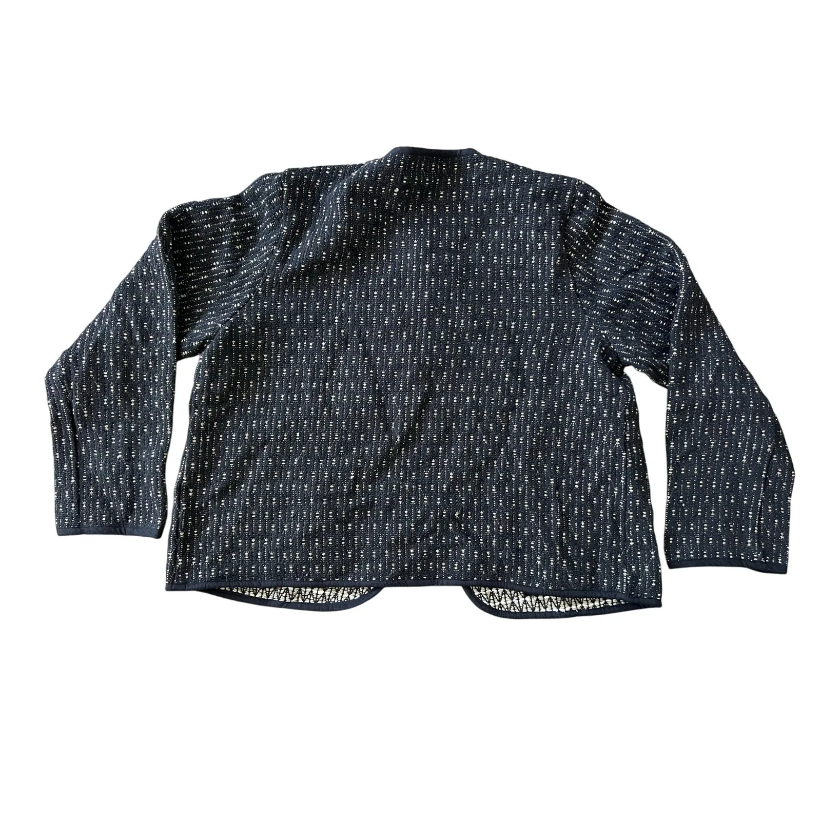 NWOT The Territory Ahead Women's Woven Jacket Coat Large Black Cotton Silk - Image 4