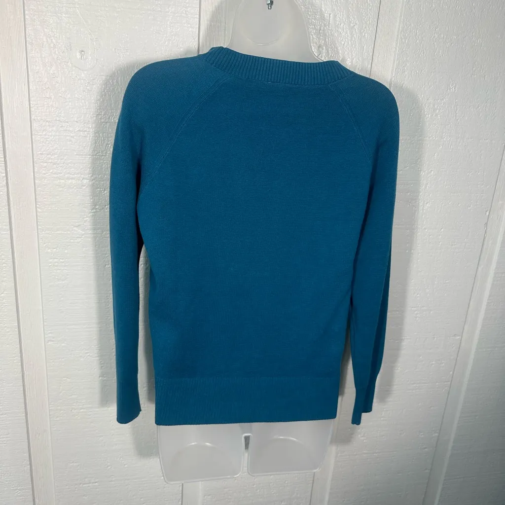 Talbots Green Long Sleeve Crew Neck Sweater Size Small Petite EUC - Image 6