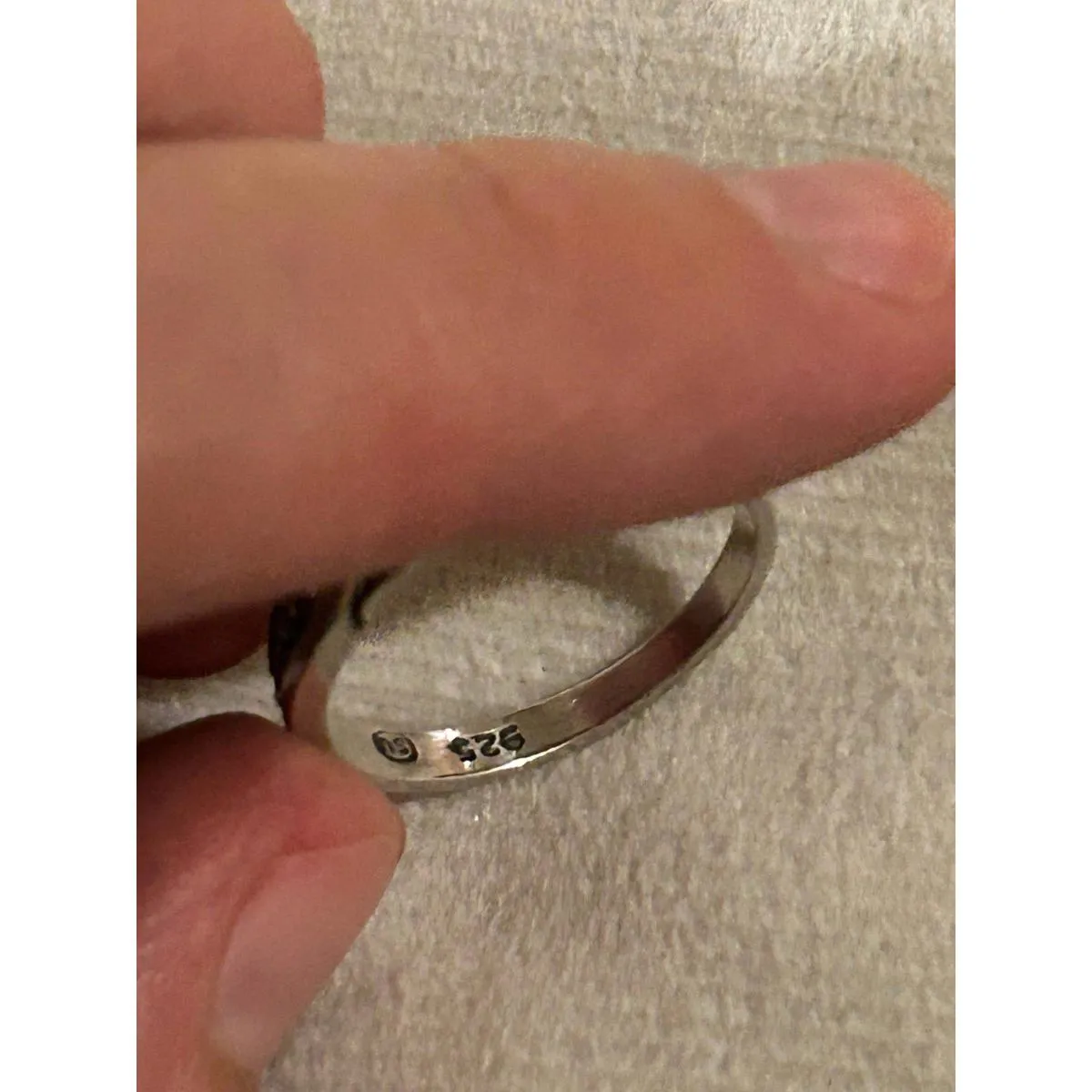 Ring band 925 sterling silver unique cute size 8 - Image 4