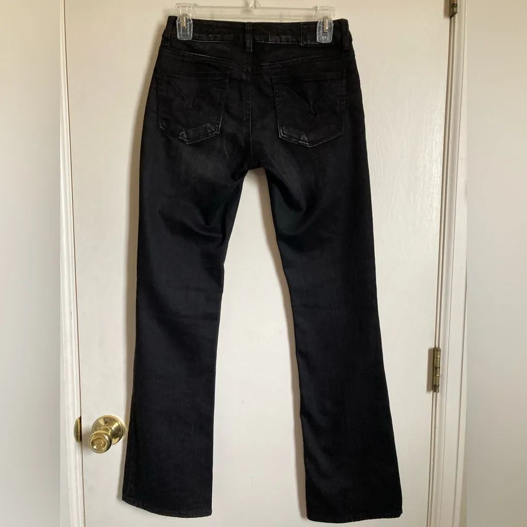 Buffalo David Bitton New Black Distressed Mid Rise Felow Bootcut Jeans #MBG - Image 13