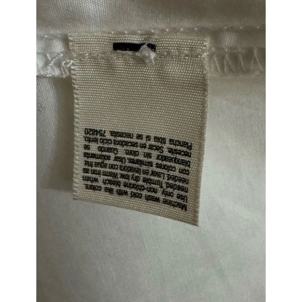 Vintage 90s St Johns Bay Old School Collar‎ Roll Up Sleeves Blouse Shirt Retro M - Image 5