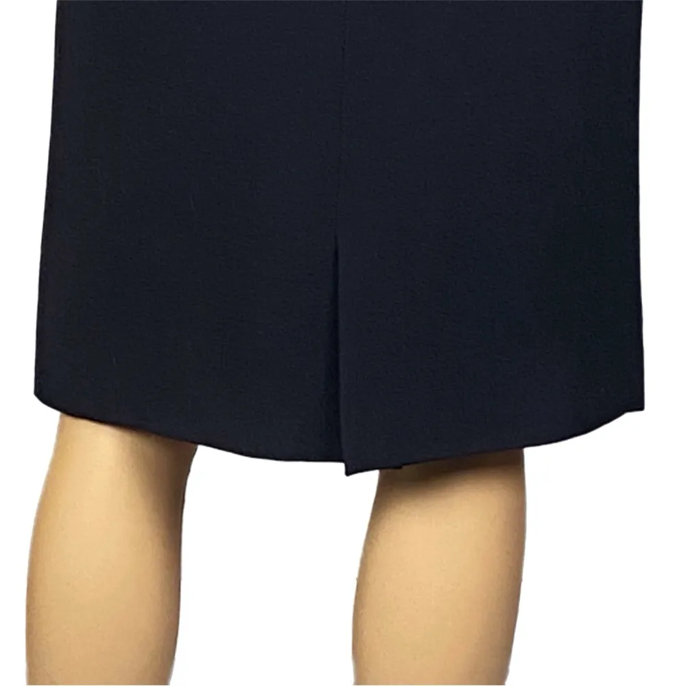 Valentino S.p.A. 100% Virgin Wool black Midi Skirt with back slit Size 12 EUC - Image 10