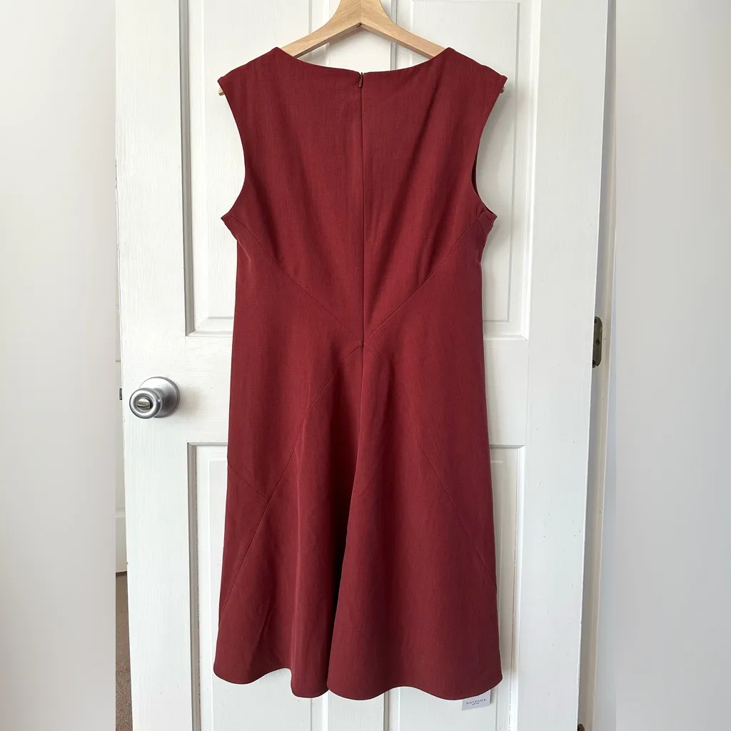 NEW! M.M. LAFLEUR Pauline Dress Brick Red Work Career Size 12 - Image 5