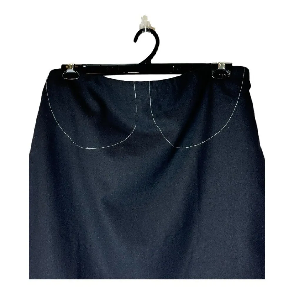 Weworewhat Shirt Women 18 Black Wool Blend‎ Strapless A Line Top NWT Gothic - Image 5