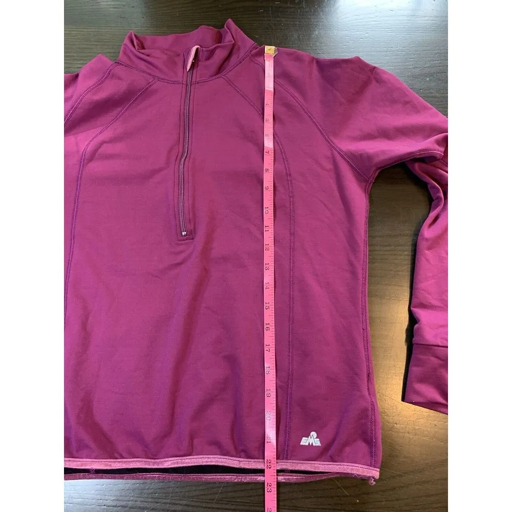 EMS Top Women's‎ Large Pink 1/4 Zip Gorpcore Hiking Camping Trail Running Sporty - Image 7