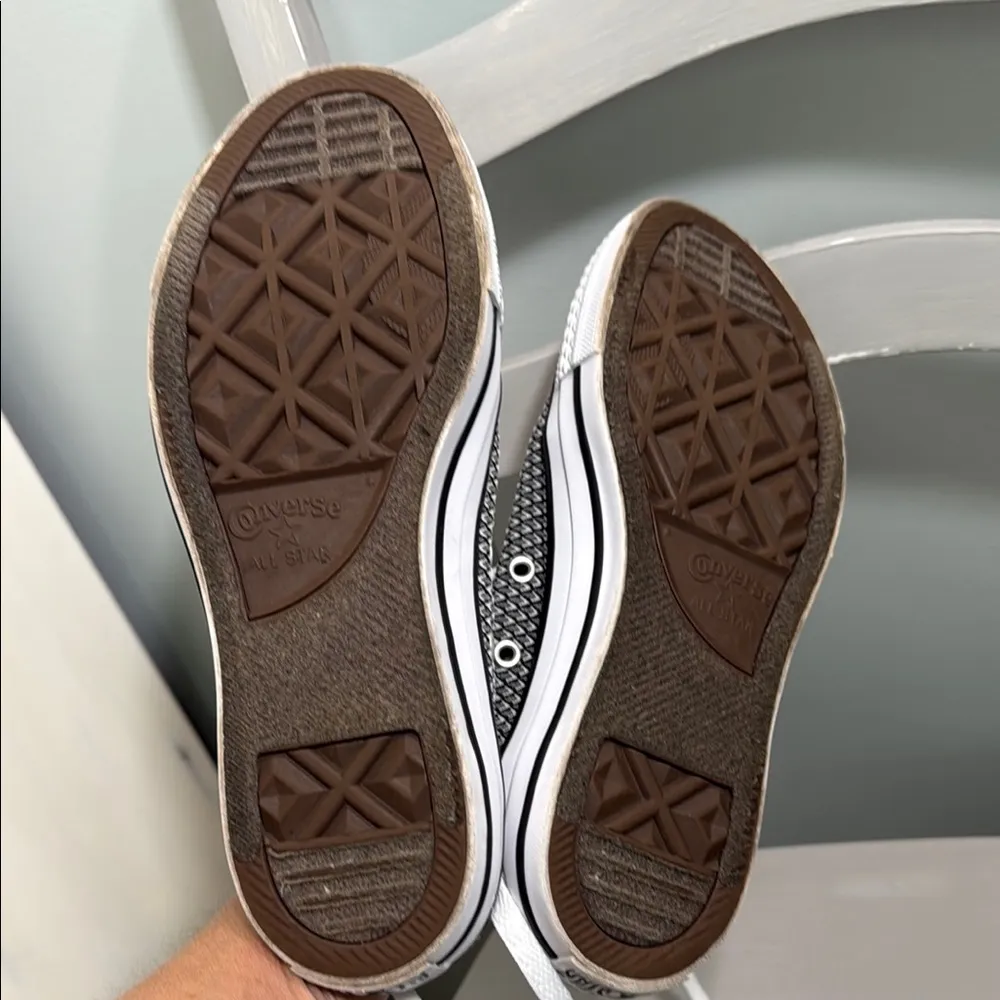 Converse Black and White Patterned High-Tops - Image 11