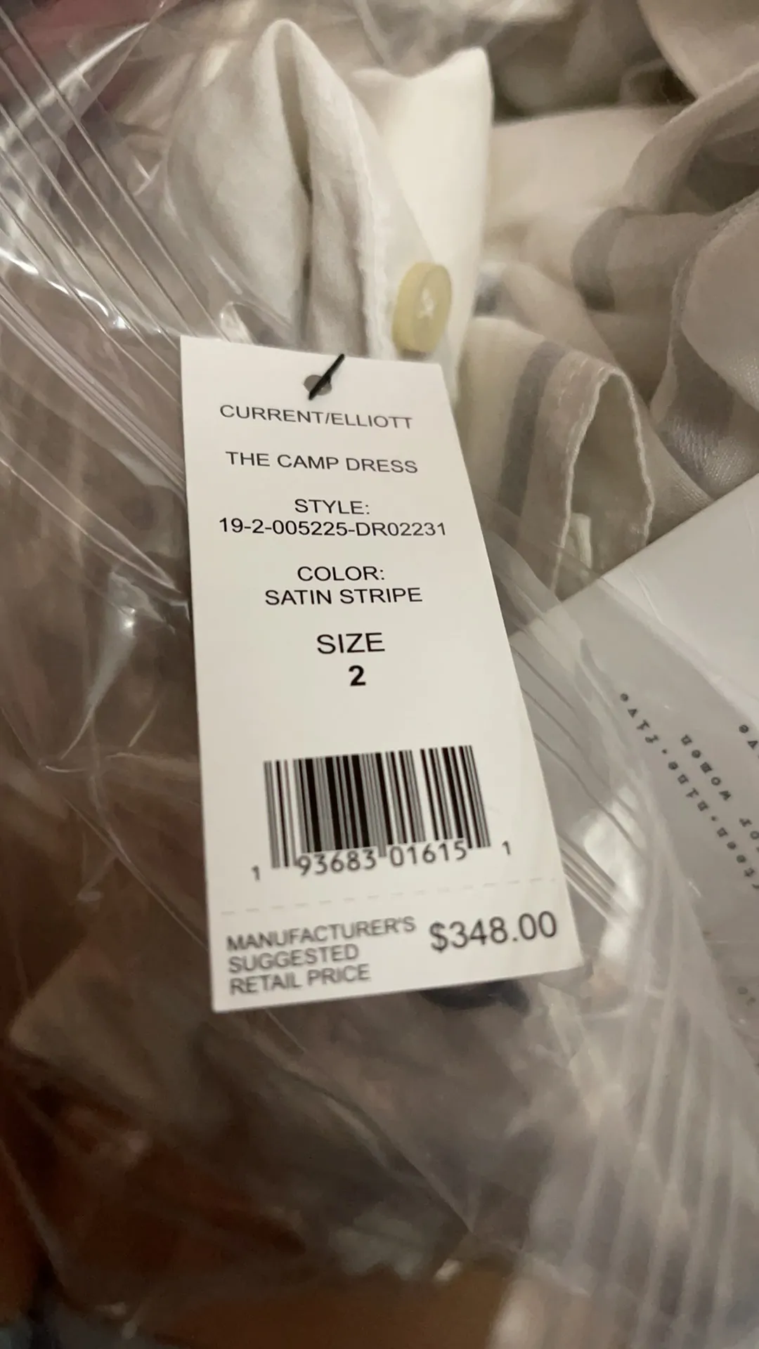 Current Elliott The Camp Dress Satin Stripe NWT - Image 8