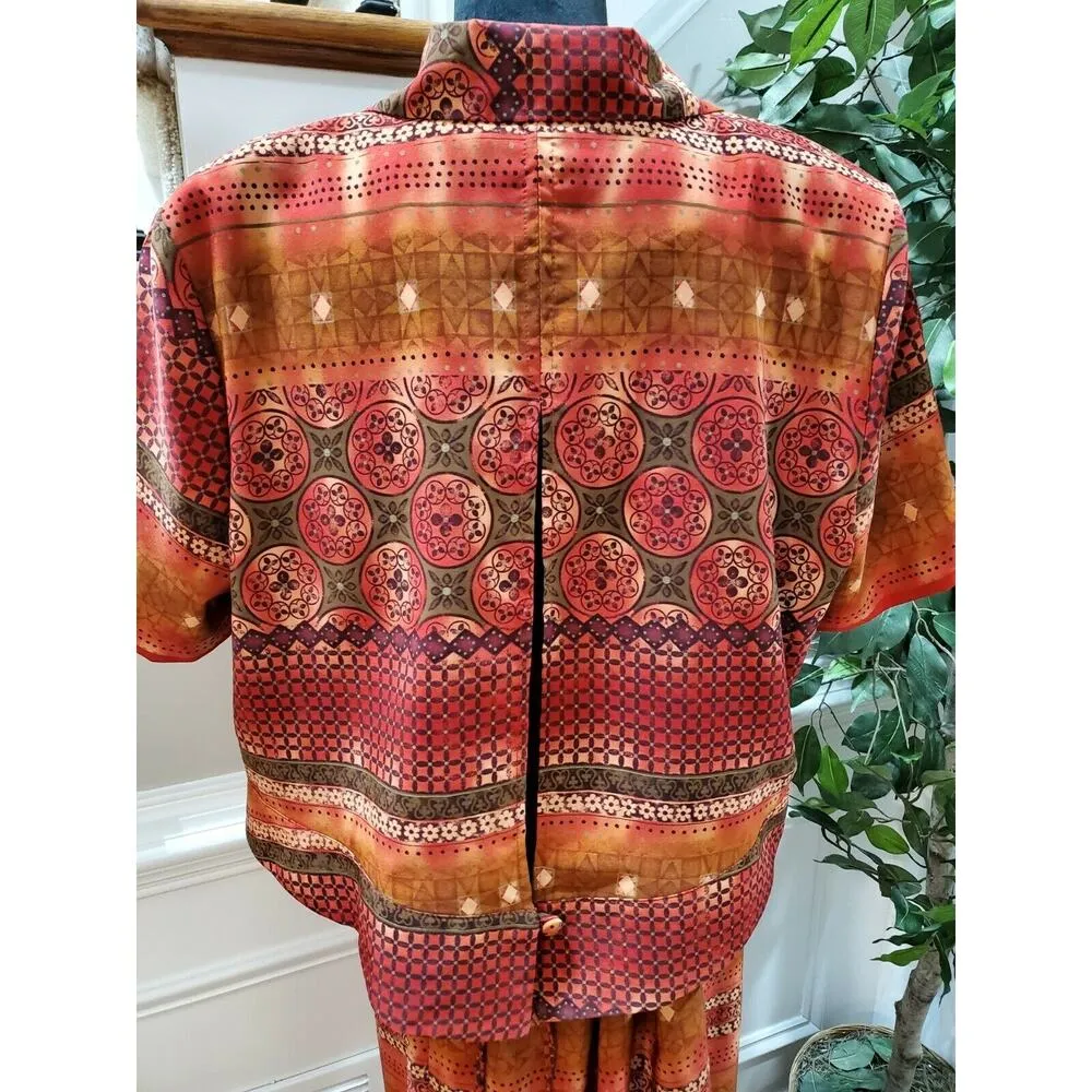 Karin Stevens Women Red 100% Polyester Jacket & Midi Dress 2 Piece Suit Size 20W - Image 8