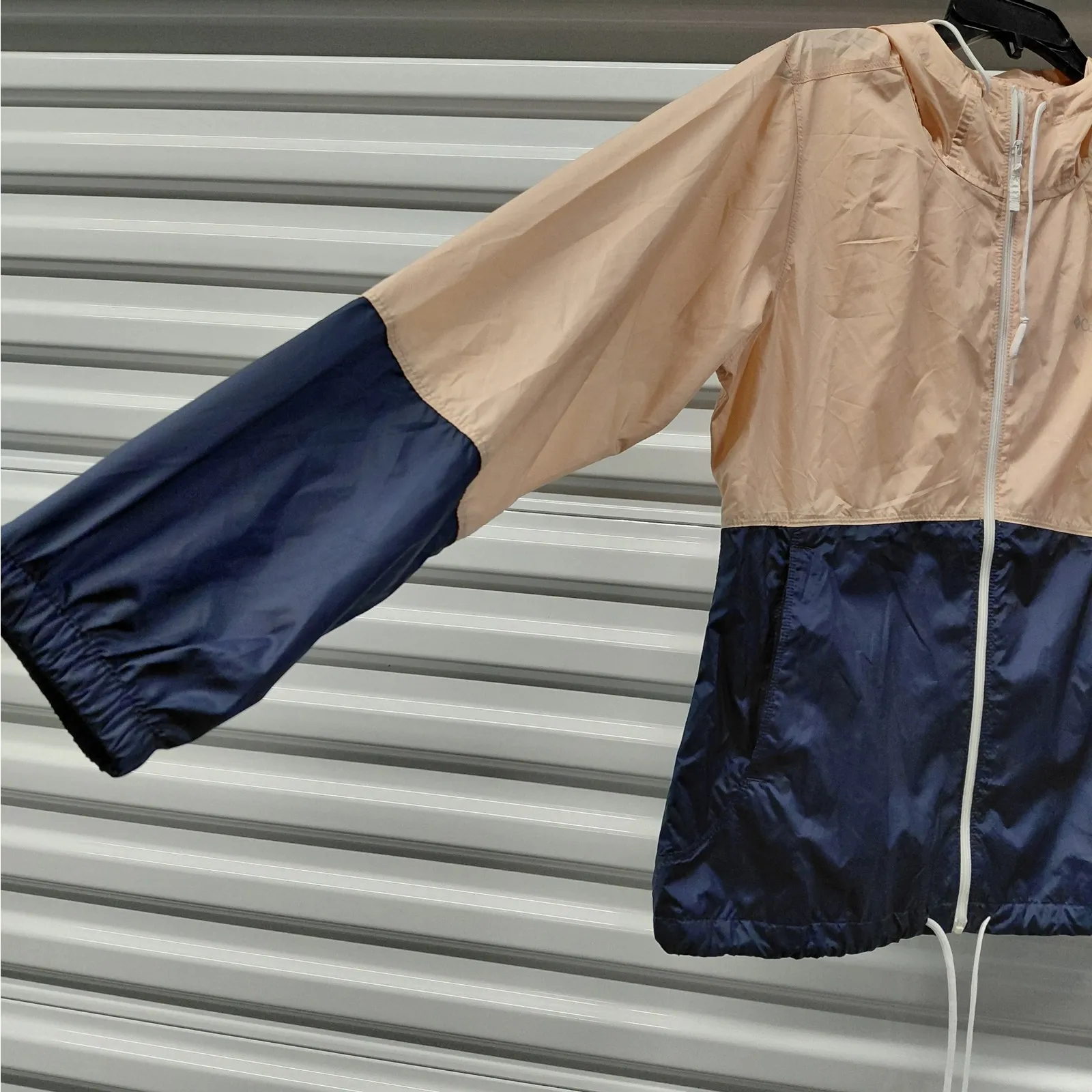 Columbia Womens Medium Flash Forward Windbreaker Jacket Colorblock Hooded Zip - Image 5