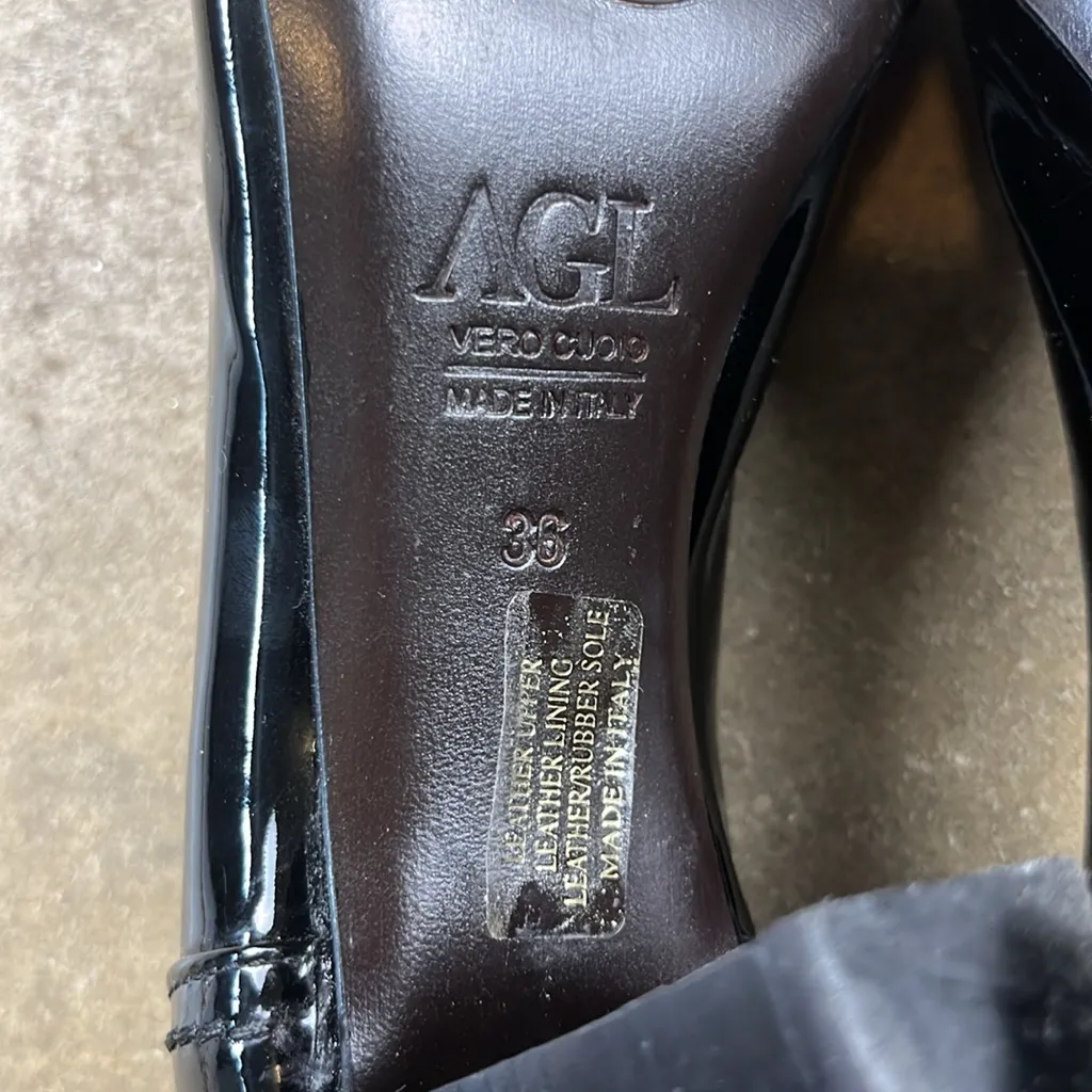 AGL Shiny Black Patent Leather Heels
Size: 36 (women’s 5.5 - Image 4