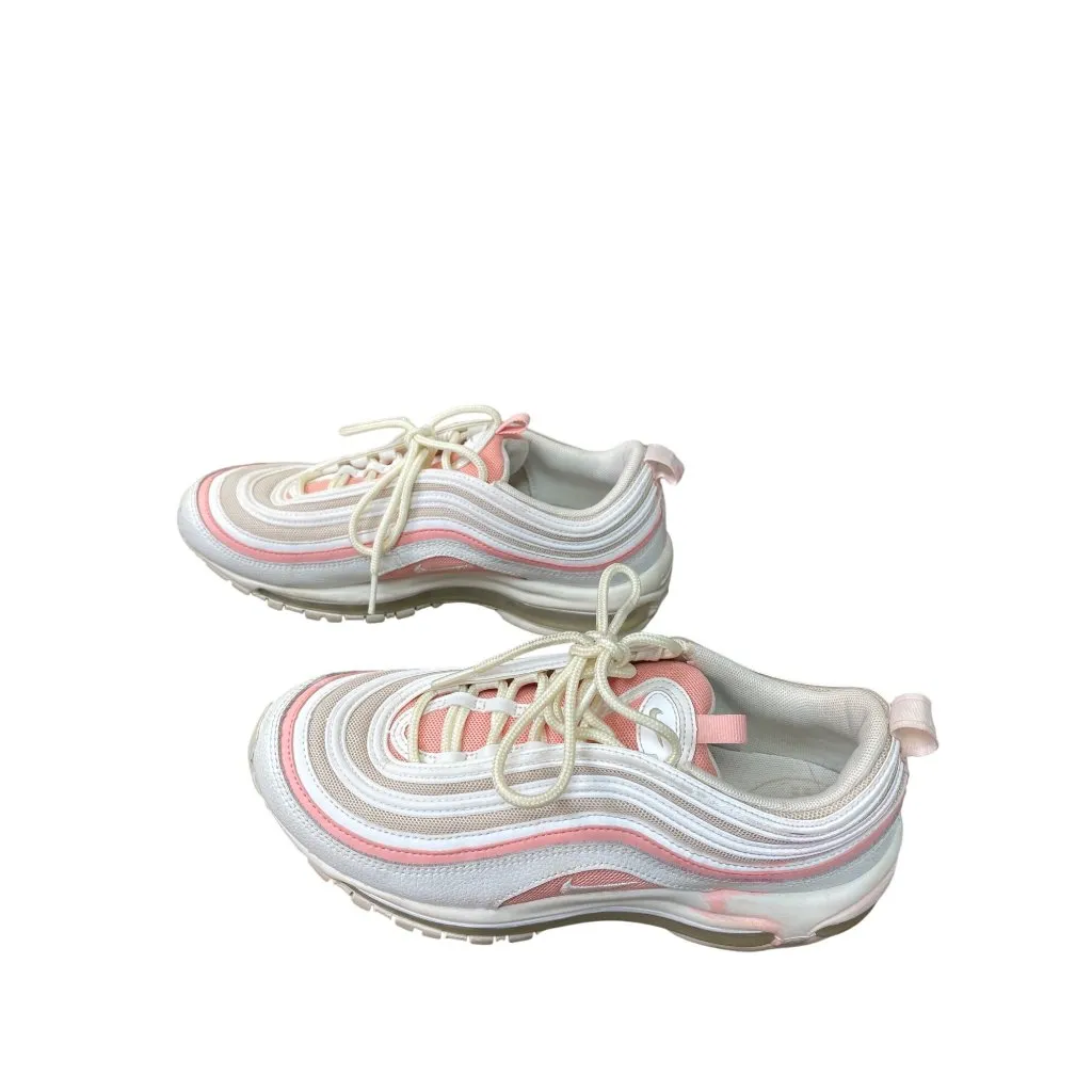 Nike Air Max 97 Womens Summit White coral low top sneakers size 8.5 SKU 8975 - Image 3