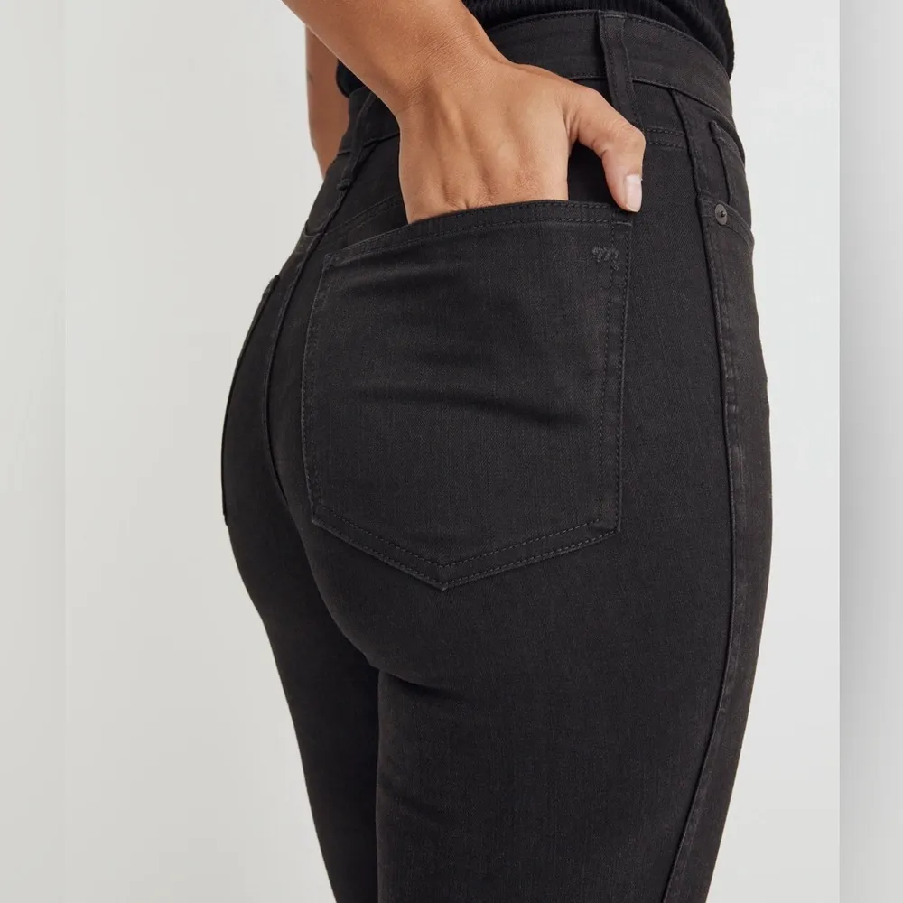 Black Tall Curvy High-Rise Skinny Jeans in Black Frost Size 25T - Image 5