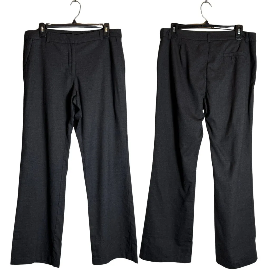 Eileen Fisher Wool Wide Leg Trouser Dress Pants Women's 8 Gray Stretch Career - Image 2