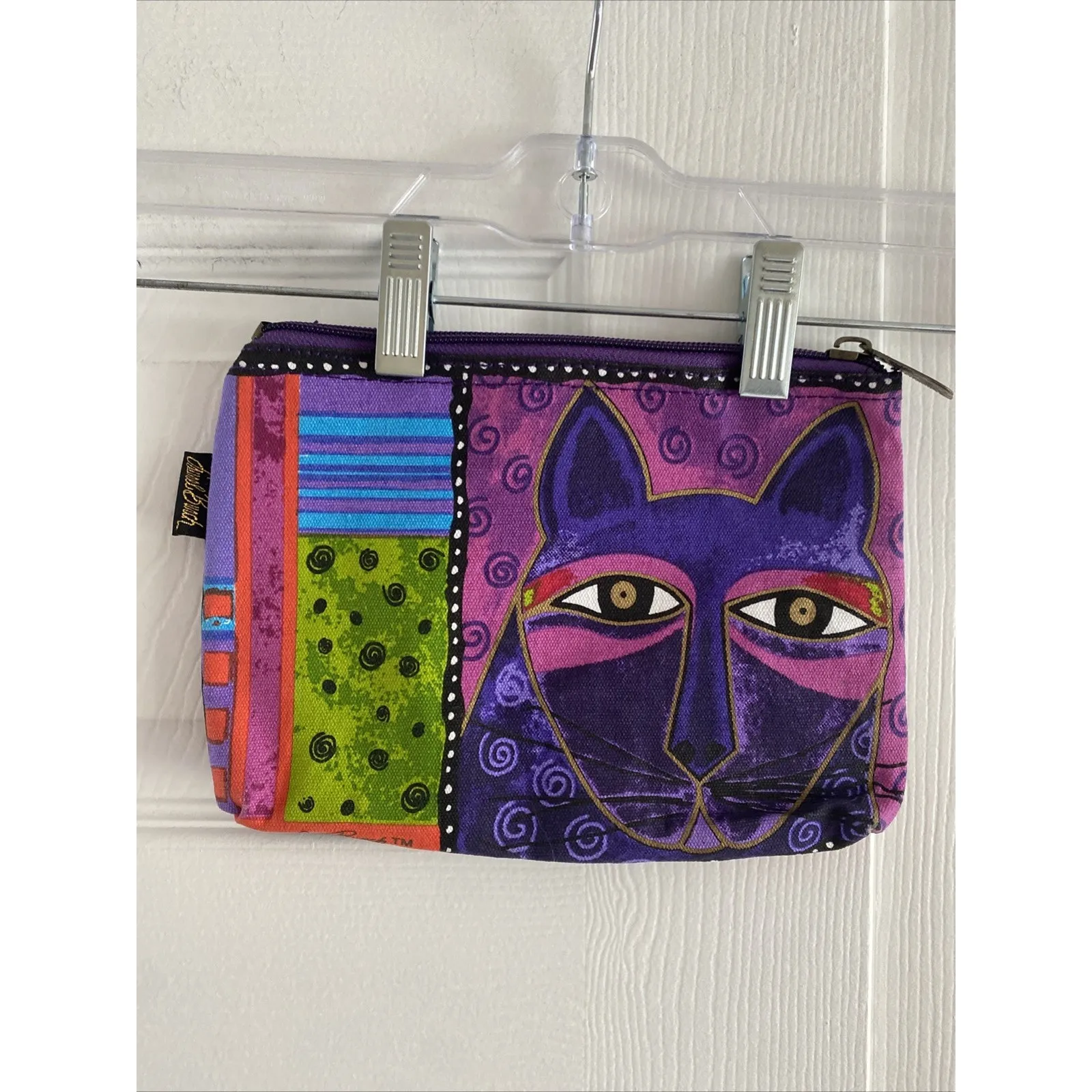 Laurel Burch Cat‎ Cosmetic Bag Zippered Travel Bag Feline Friends Artsy Bold - Image 2