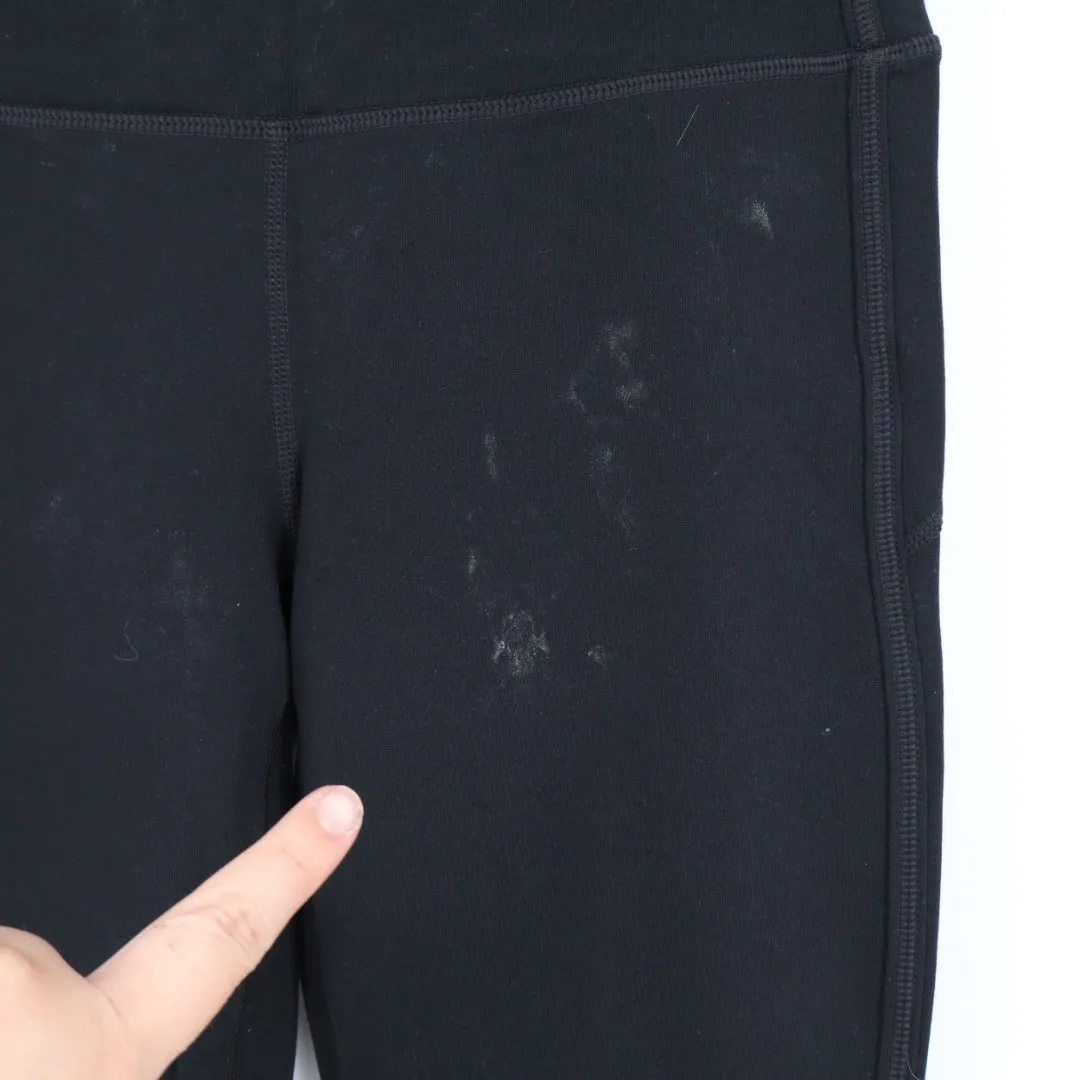 Athleta Black Lattice Cutout Capri Leggings Size MP - Image 5