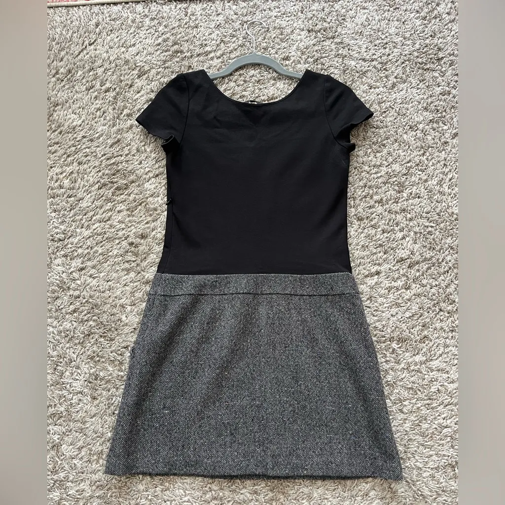 Theory Two Tone Wool Combo Skirt and Top Mini Dress Women's Size 0 - Image 4