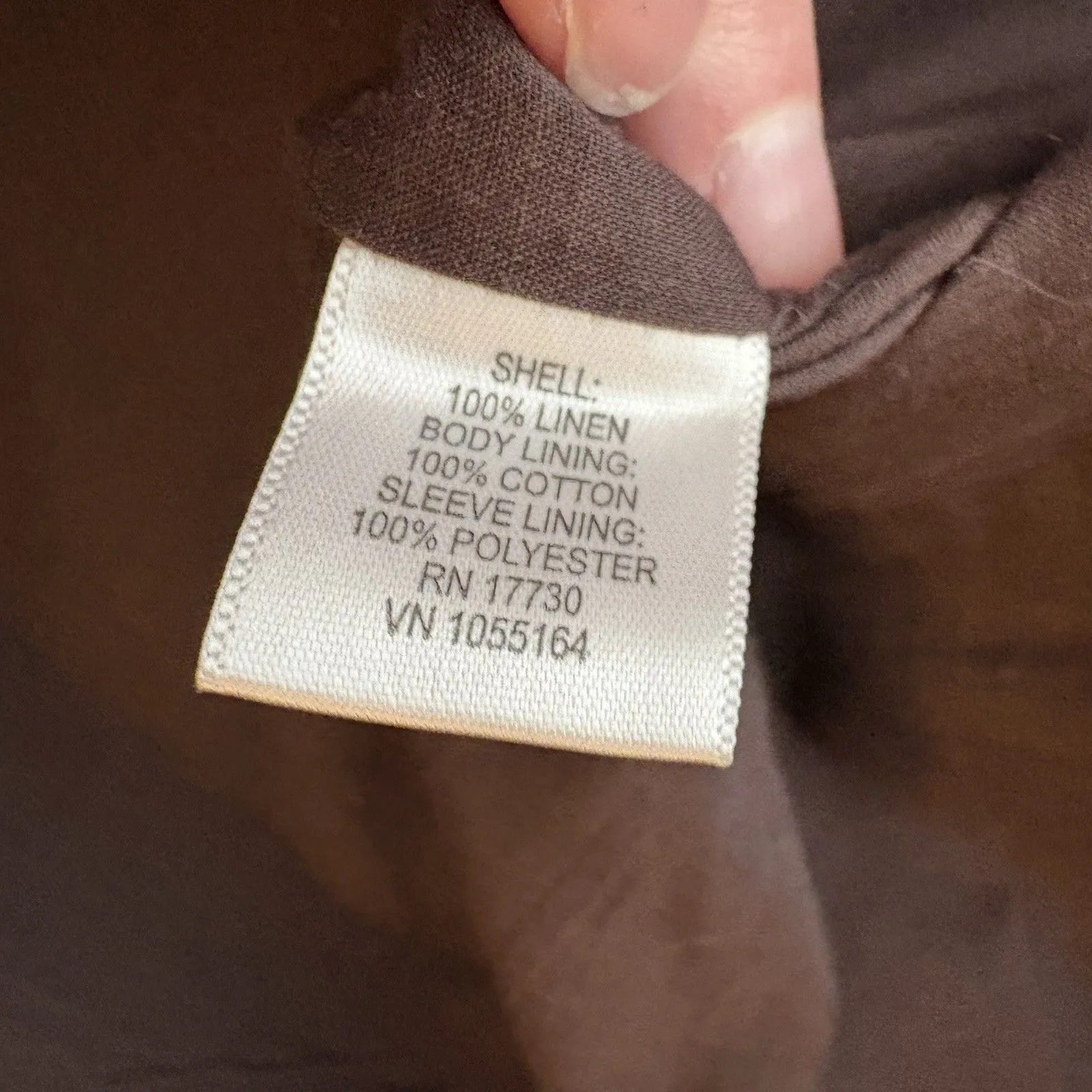 Isaac Mizrahi for Target Brown Linen Pinstriped Blazer Pants Suit Jacket Sz 8 - Image 8