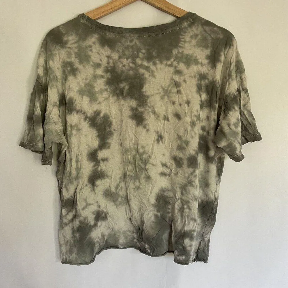 American Eagle outfitters oh yeah embroidery tie dye crop top summer casual - Image 5