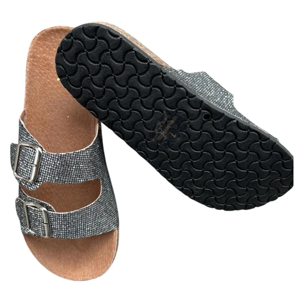 Women's Size 7 Chrome Black Sandals - Image 5