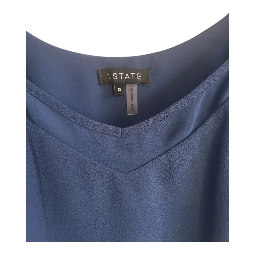 1.State sheer insert camisole tidal navy Size 1X - Image 5