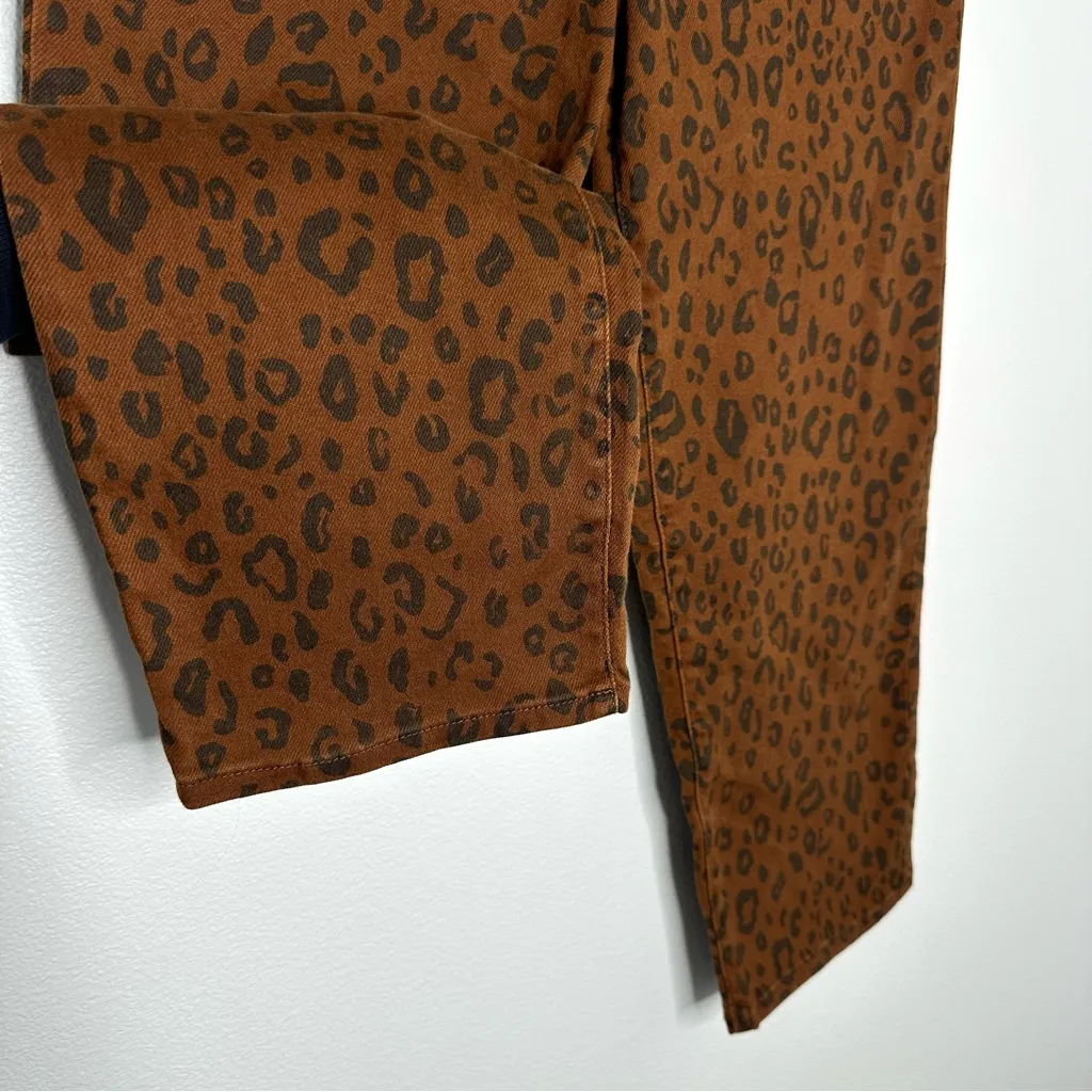 NWT Universal Thread Vintage Straight Jeans Brown Leopard Size 2 Short 28" Waist - Image 5
