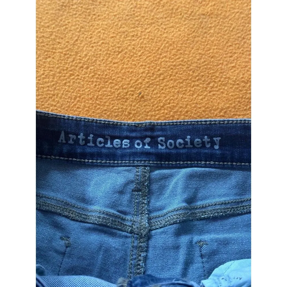 Articles Of Society Jeans Womens Blue Denim Skinny‎ Distressed Sz 31 - Image 3
