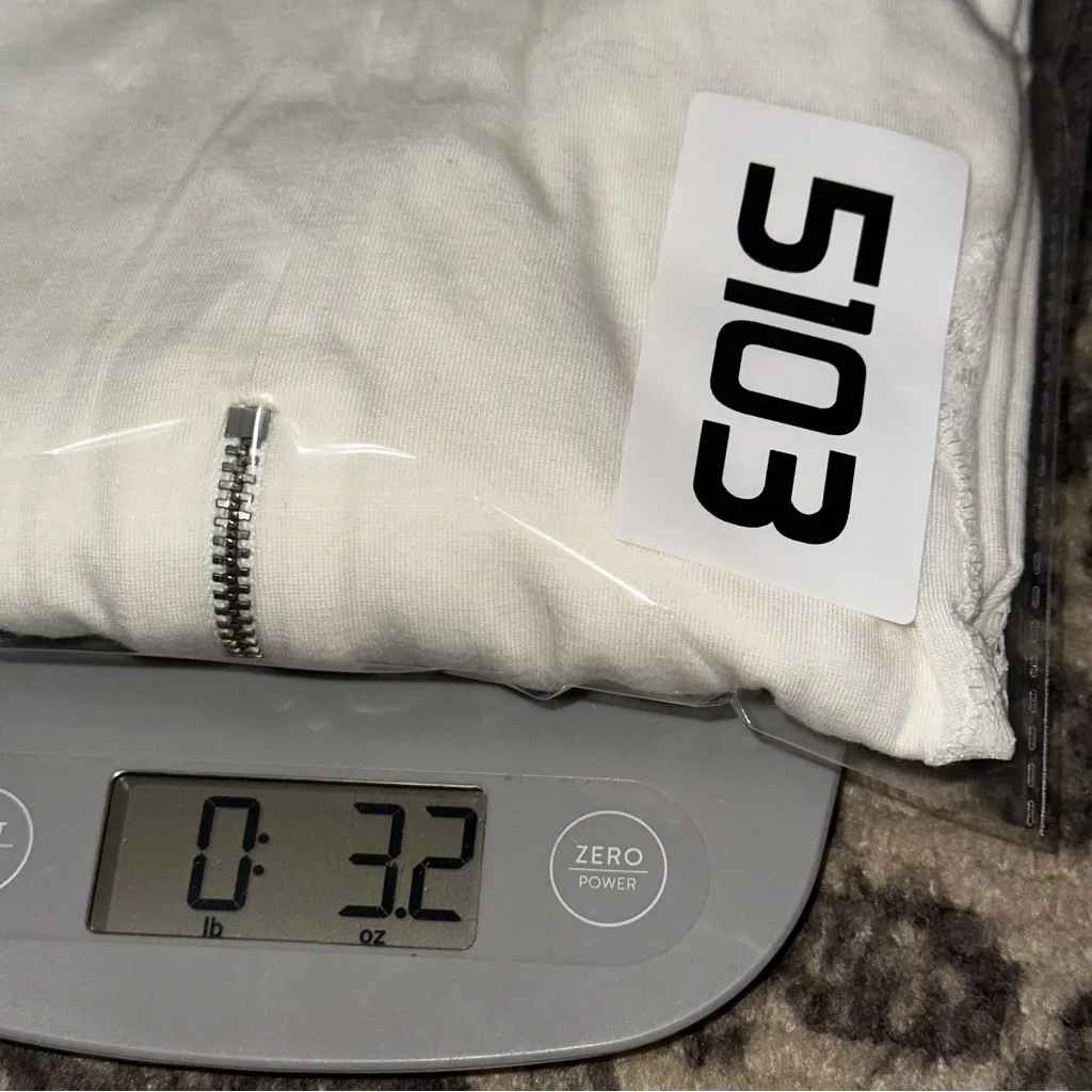 The Kooples Women’s Size S White Lace Inset Zipper Back Short Sleeve Tee T-Shirt - Image 7