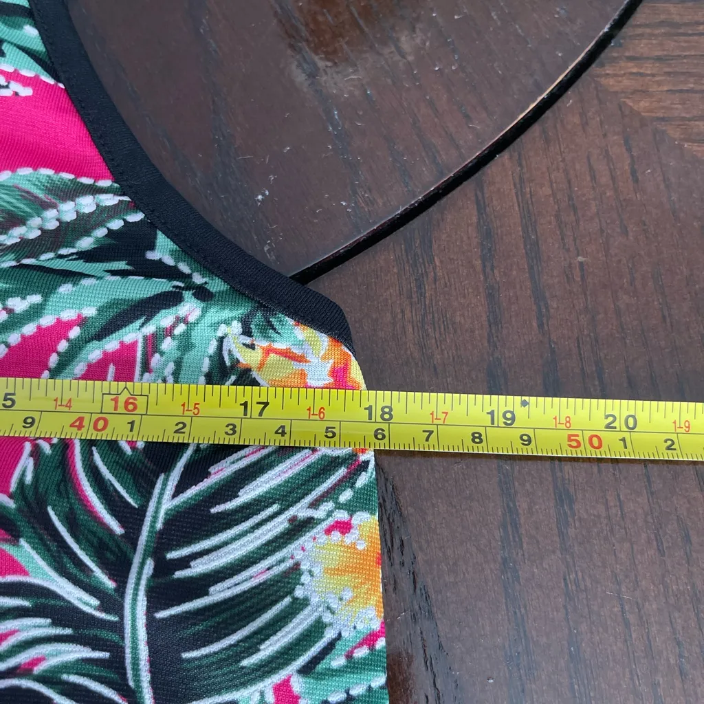 Shoreline Tropical Print Maxi Dress - Black and Pink - Image 6