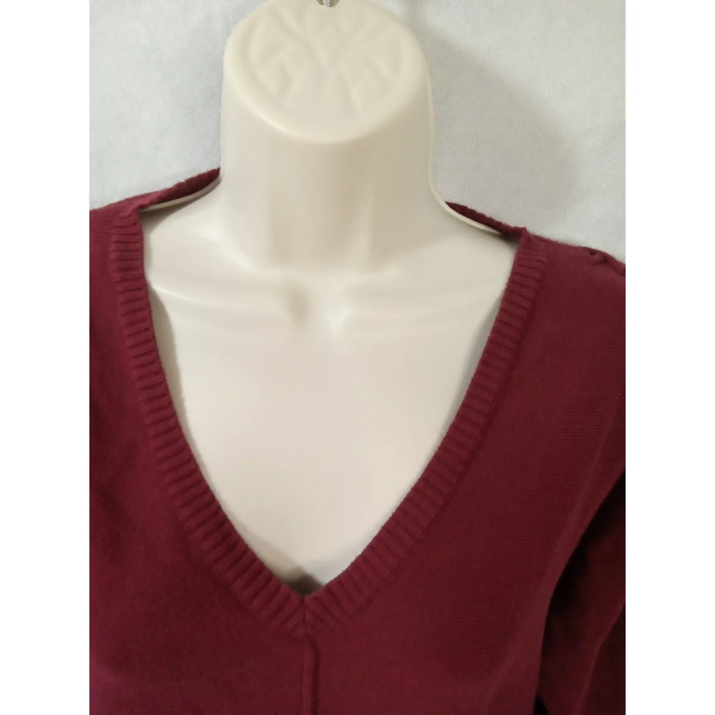 Sojo Women Burgundy‎ Blouse Large Pockets Red - Image 2