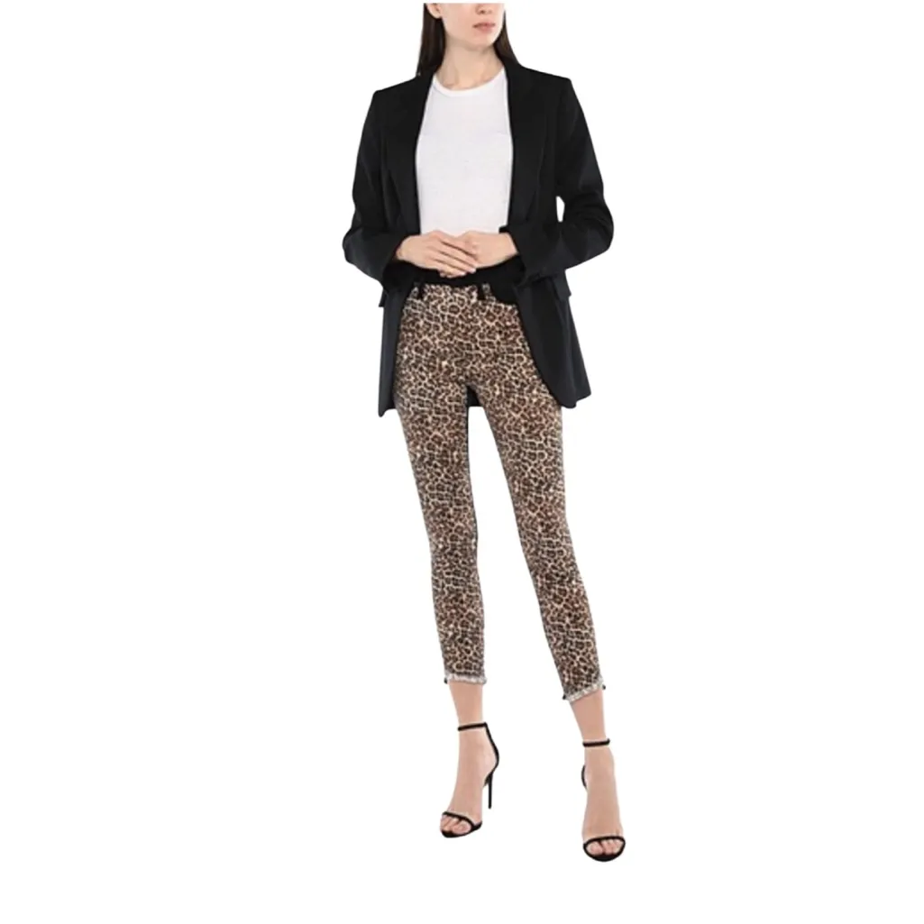 Alice + Olivia Leopard and Black Jeans Size 25 NWT - Image 3