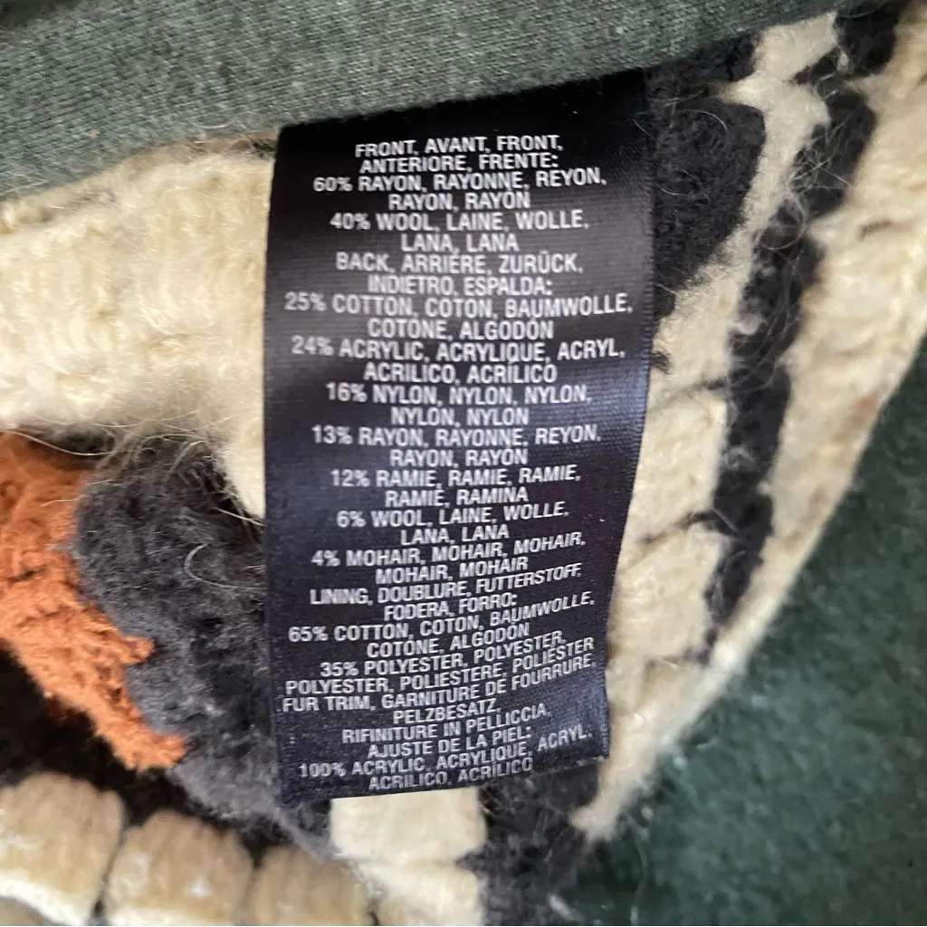 Elevenses Anthropologie Dark Green Salt Creek Vest Crochet Back Granny size XS - Image 9