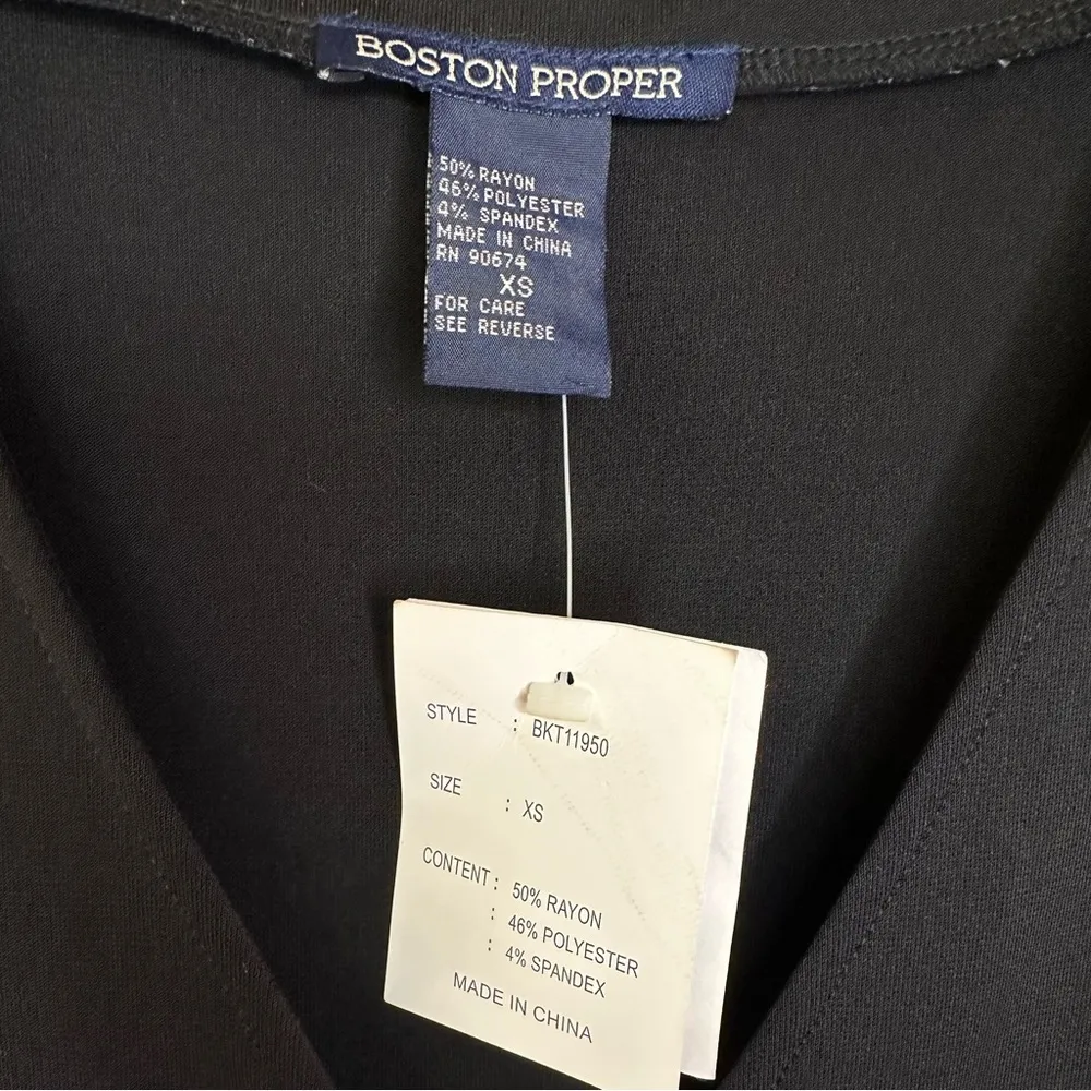 Boston Proper NWT  Black V Neck Button-Up Cardigan Jacket - Image 3