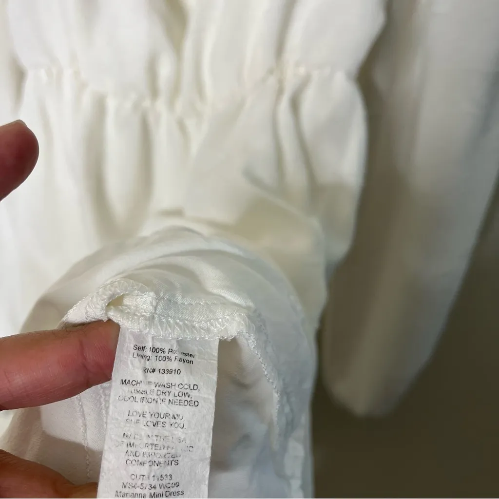 Show Me Your Mumu Marianna Mini Dress in White Clip Butterfly Womens Size S - Image 10