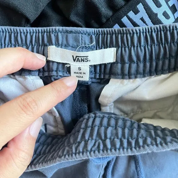 Vans Women's Pull-On Shorts W/Pockets‎ Size S Blue Drawstring - Image 3