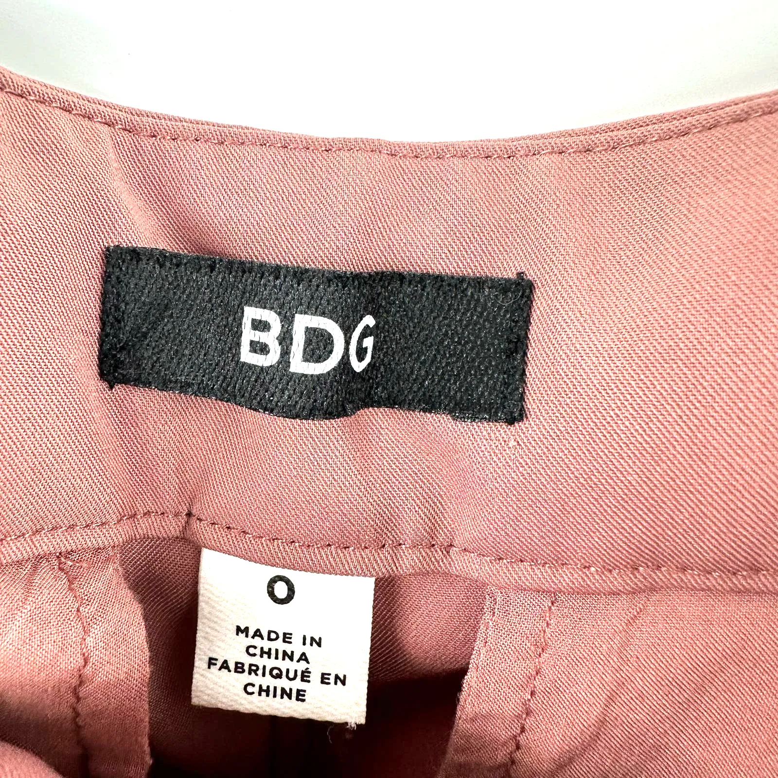BDG size 0‎ pink pants hook zip and tie closure with pockets slacks work pants - Image 6