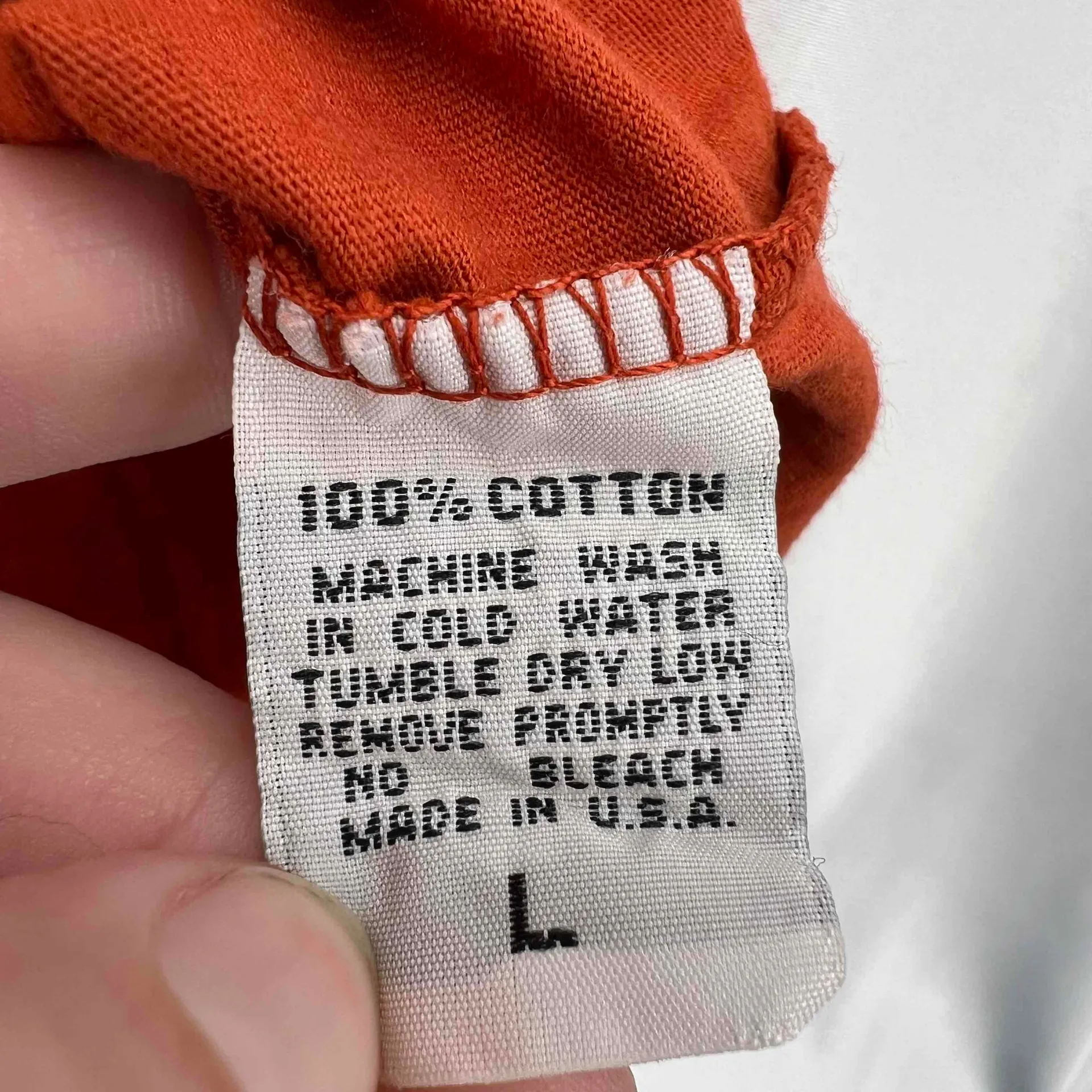 LA Made Orange Metallic Gold Logo‎ Short Sleeve Crew Neck T - Image 4