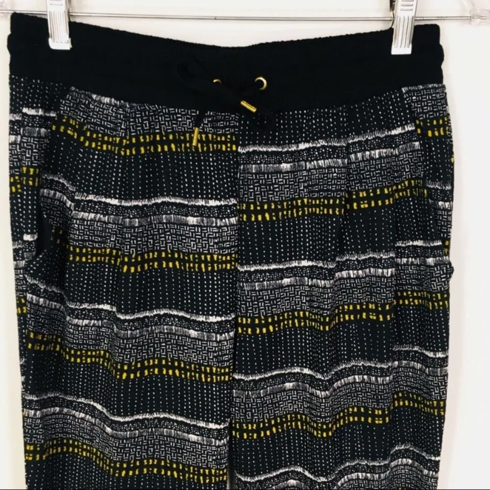 H&M Pants Light Sweats Small Black Gold Joggers - Image 4