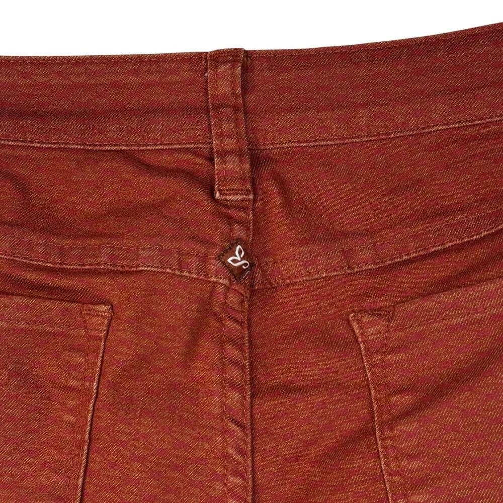 PrAna SZ 6/28 Jeans Stretch Mid-Rise Pockets Straight Leg Geometric Rust Red - Image 7