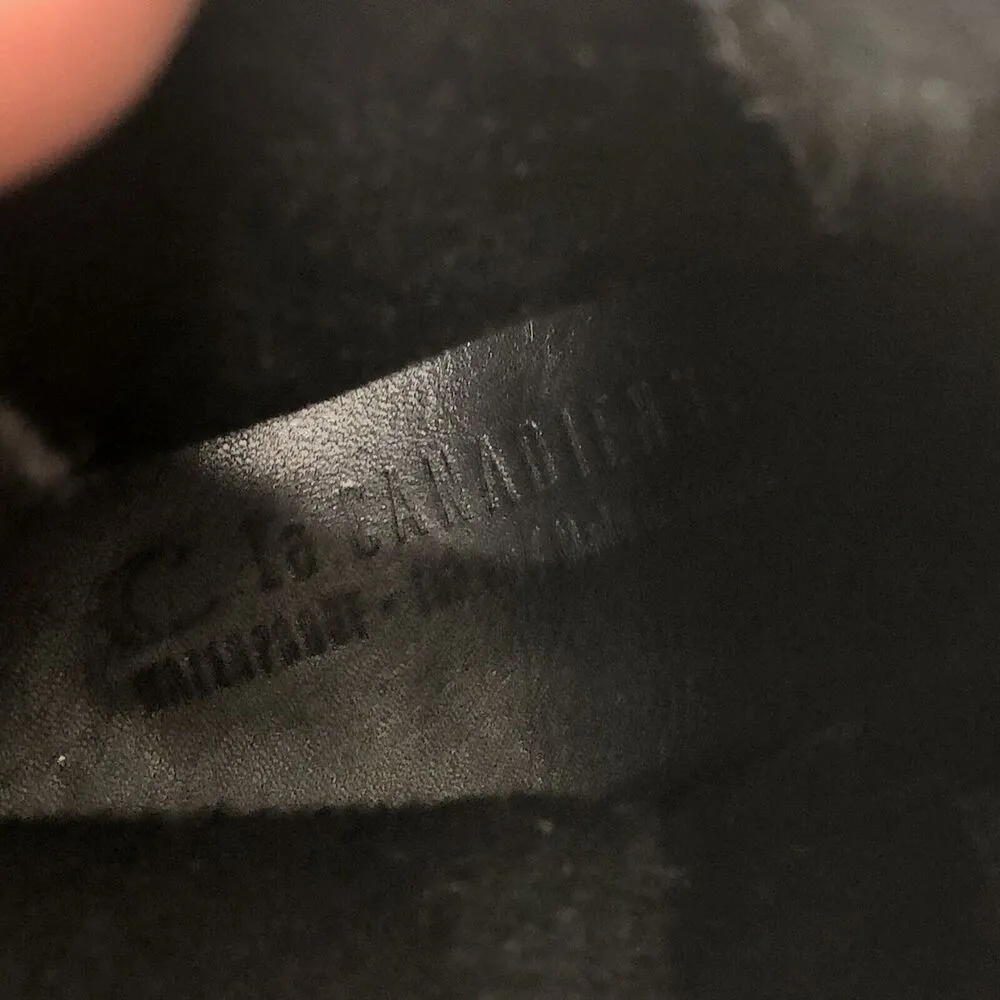 La Canadienne Black Suede Buckle Detail Chelsea Ankle Boots Women's Size 5.5 - Image 10