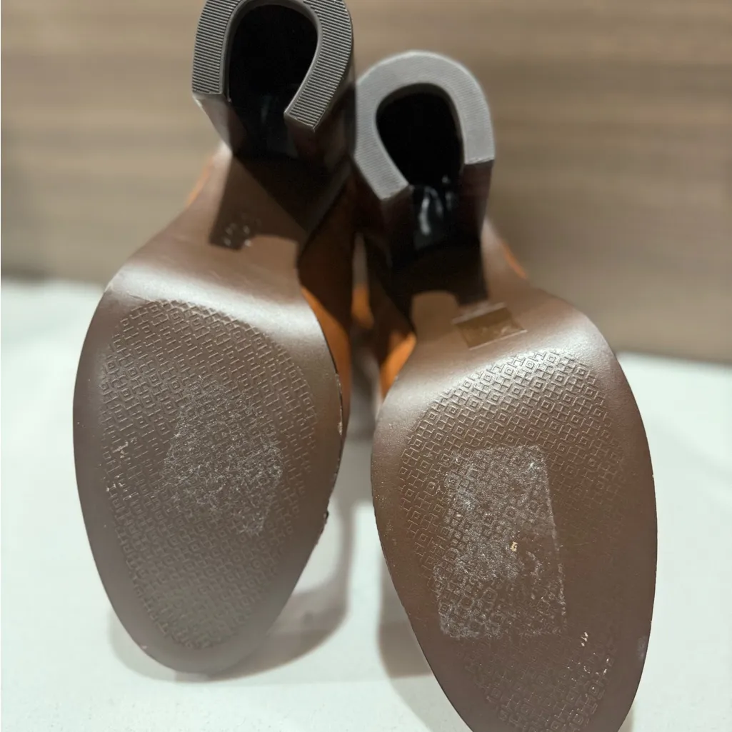 New Tory Burch Huxley Brown Leather Boots Size 11 - Image 5