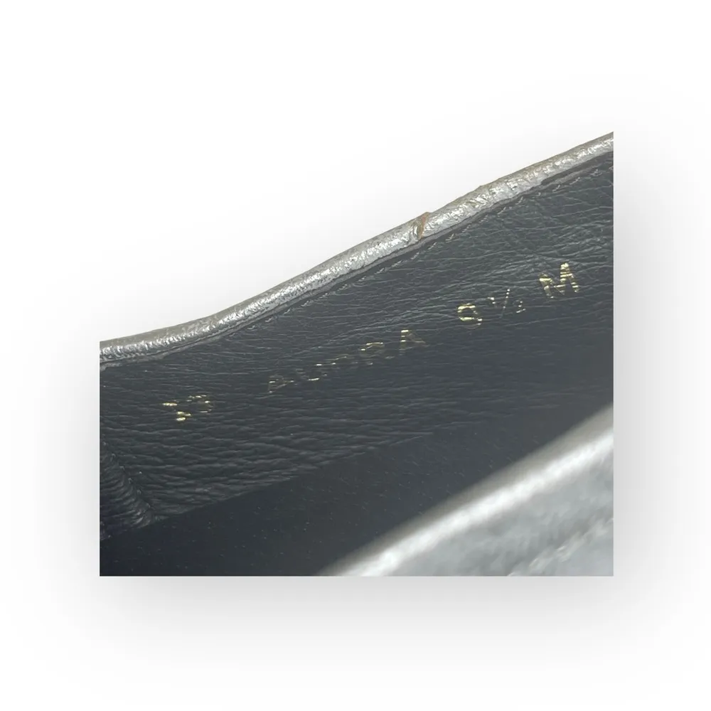 Donald J Pliner® ༄ Audra Leather Espadrille Flats ༄ Navy + White Metallic ༄ 9.5M Size 9.5 - Image 6