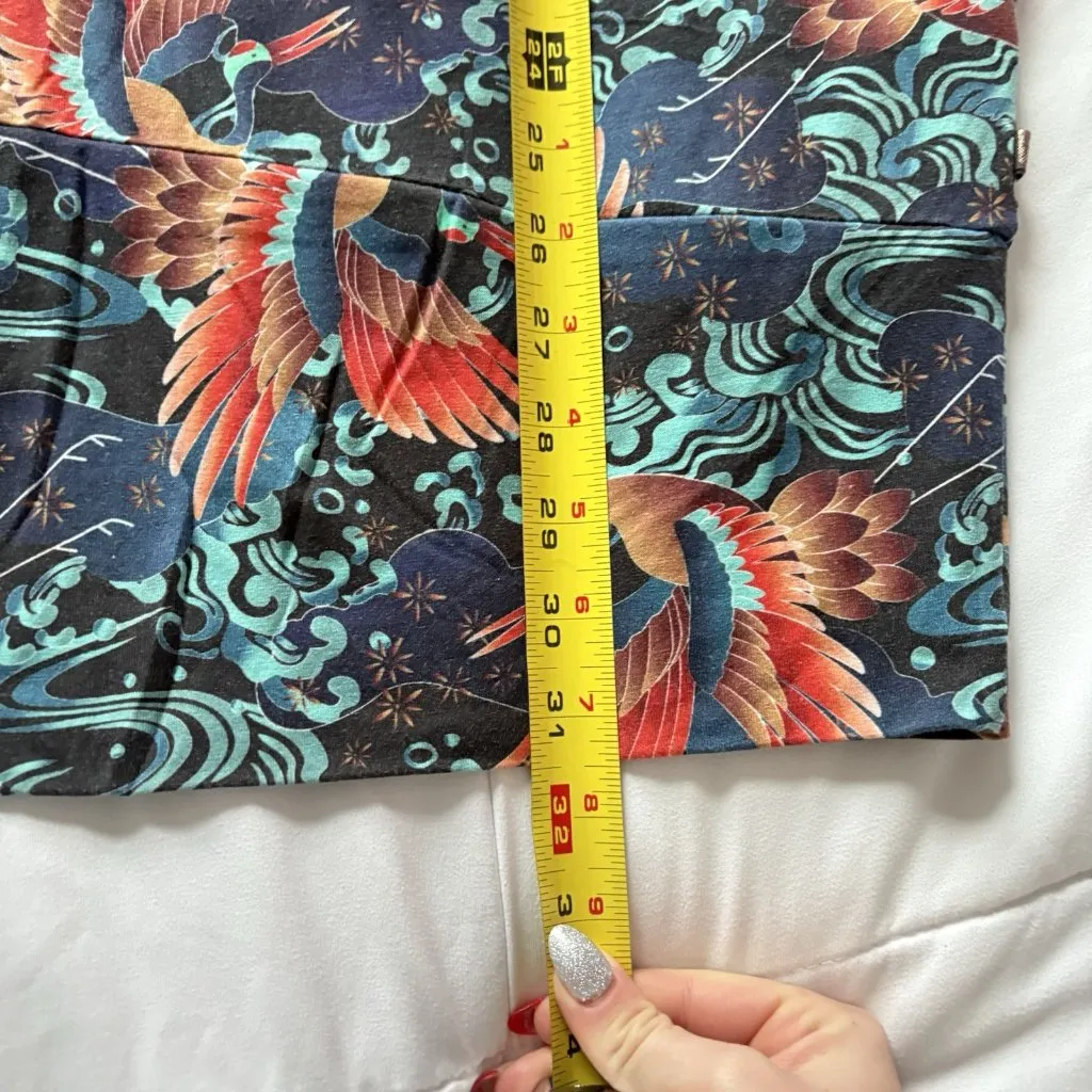 Womens Size XL Top Short Sleeve T Shirt Tee Phoenix Breathable Yoga Activewear Blue - Image 4