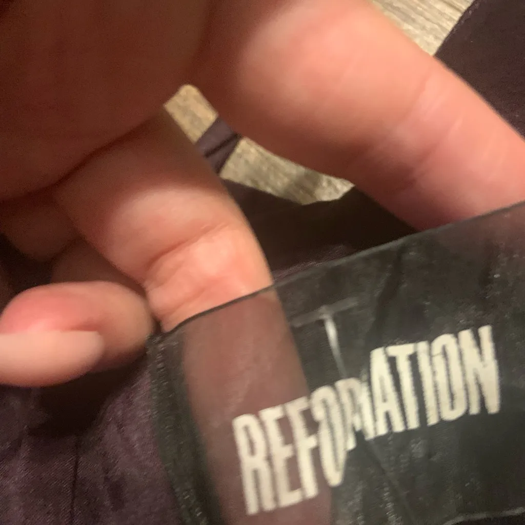 Reformation purple silk rosette slip dress / top L $158 
Classic fall designer - Image 5