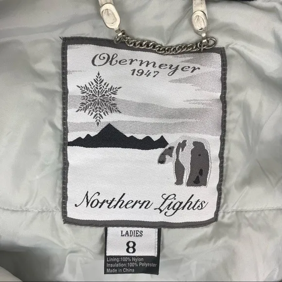 Obermeyer White & Black Venus With Fur Hooded Ski Snowboard Snow Winter Jacket 8 - Image 10