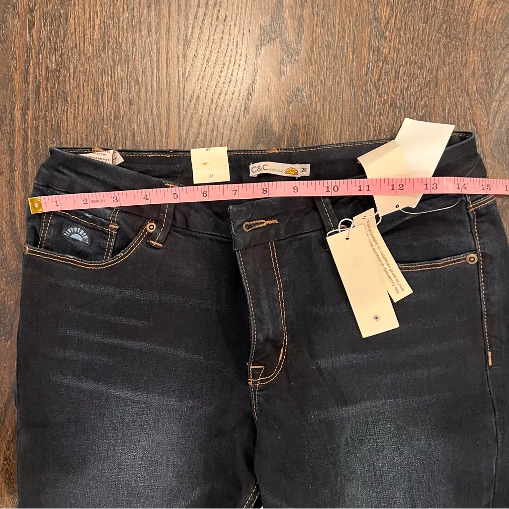 C&C California Women's Dark Wash Straight Leg Jeans - Image 7