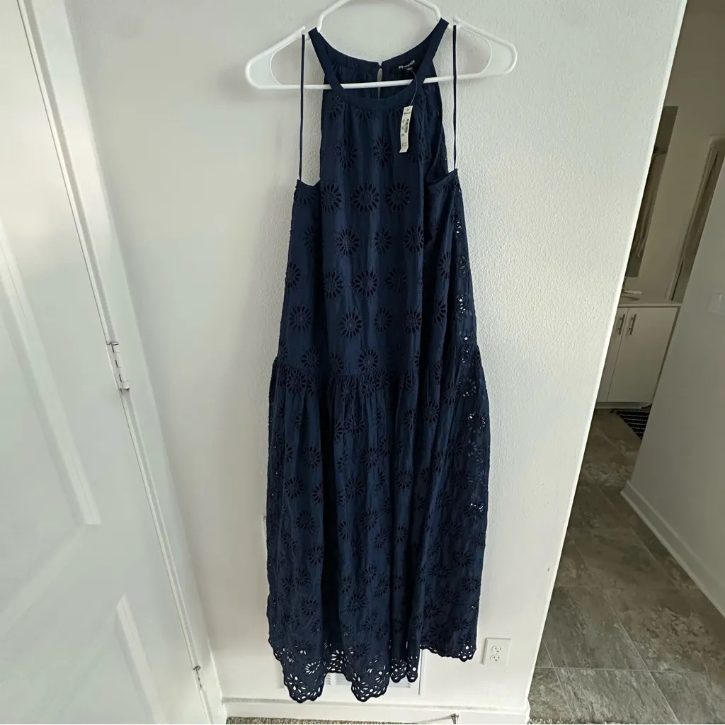 Madewell Embroidered Drop-Waist Maxi Dress Size: L, NWT - Image 2