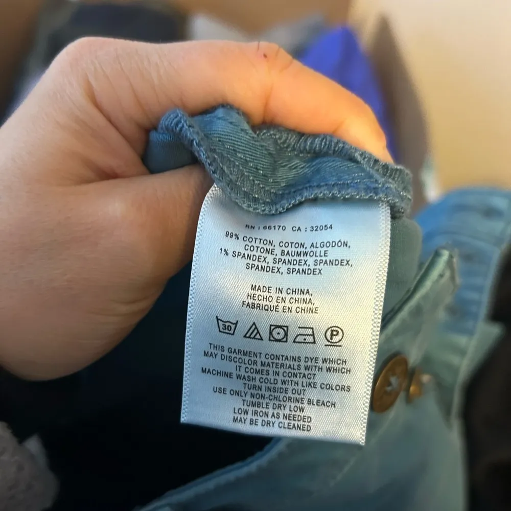 Anthropologie Pilcro And The Letterpress Teal Button Front Chino Skirt - Image 4